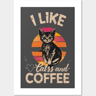 I like cats and coffee Posters and Art